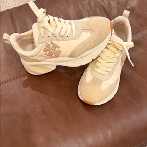 Tory Burch Women's Beige and Cream Sneakers